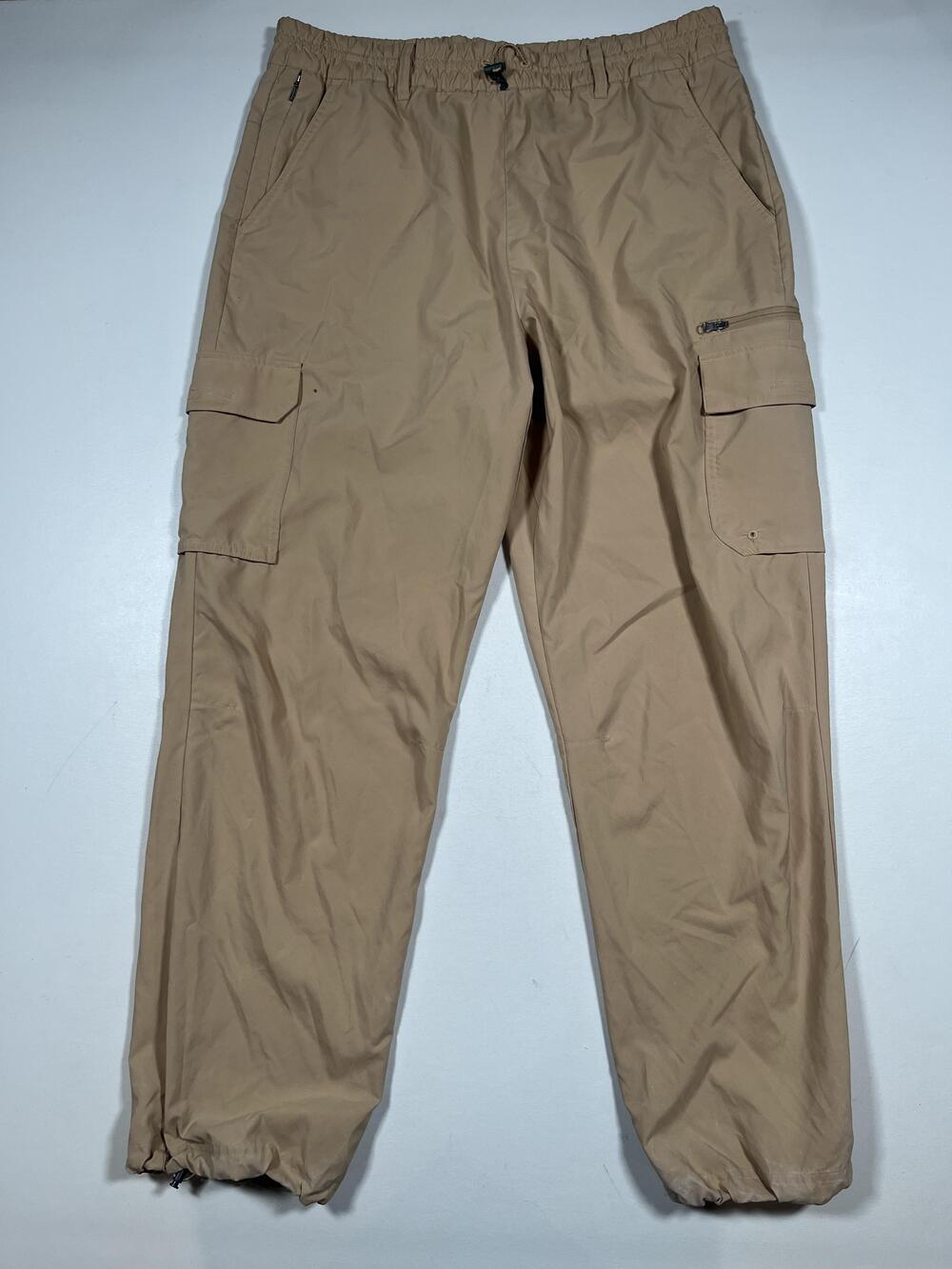 Columbia Pants Mens Large Beige Insect Shield Cargo Joggers Elastic Waist Hiking